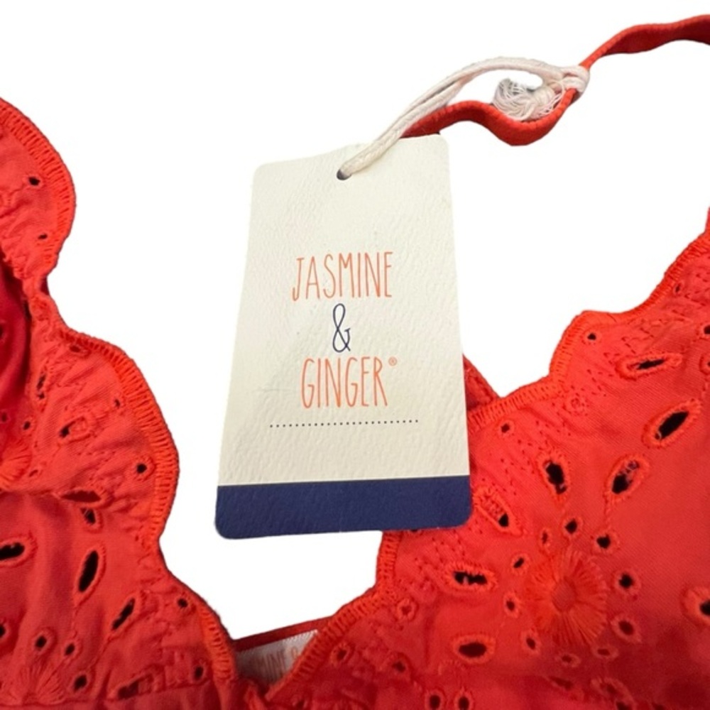 Jasmine + Ginger Eyelet Bralette Size XL Poppy Red NWT Lingerie‎ Intimate - Picture 5 of 9